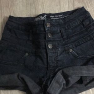 High Waisted Black Shorts